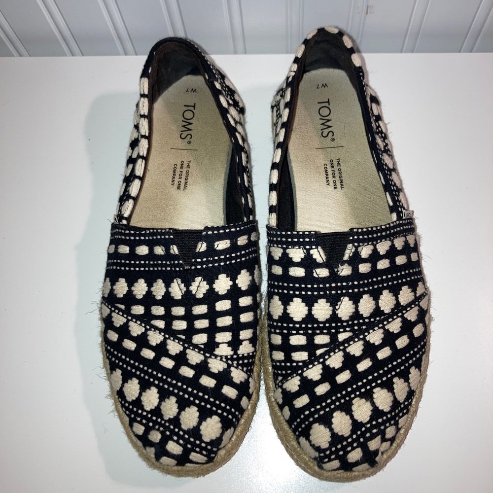 TOMS Alpargata Rope Black Global Woven